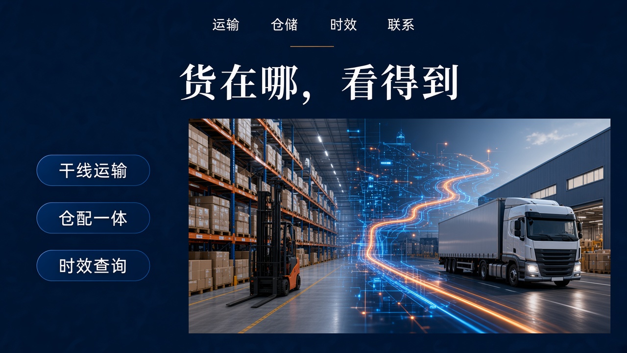 物流运输行业官网首页示意