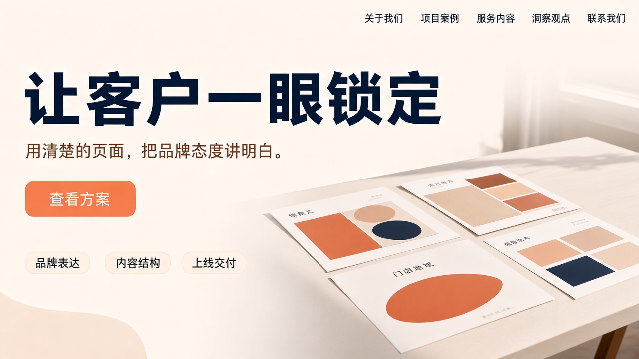 市场营销行业官网首页示意